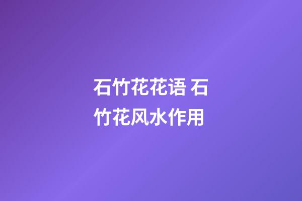 石竹花花语 石竹花风水作用